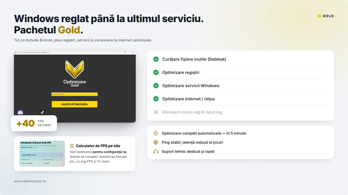 Serviciu Optimizare Gold (Lifetime)